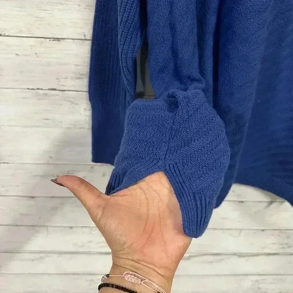 Style & Co Ribbed Button Blue Detail Tunic Sweater Size 1x - Picture 7 of 9